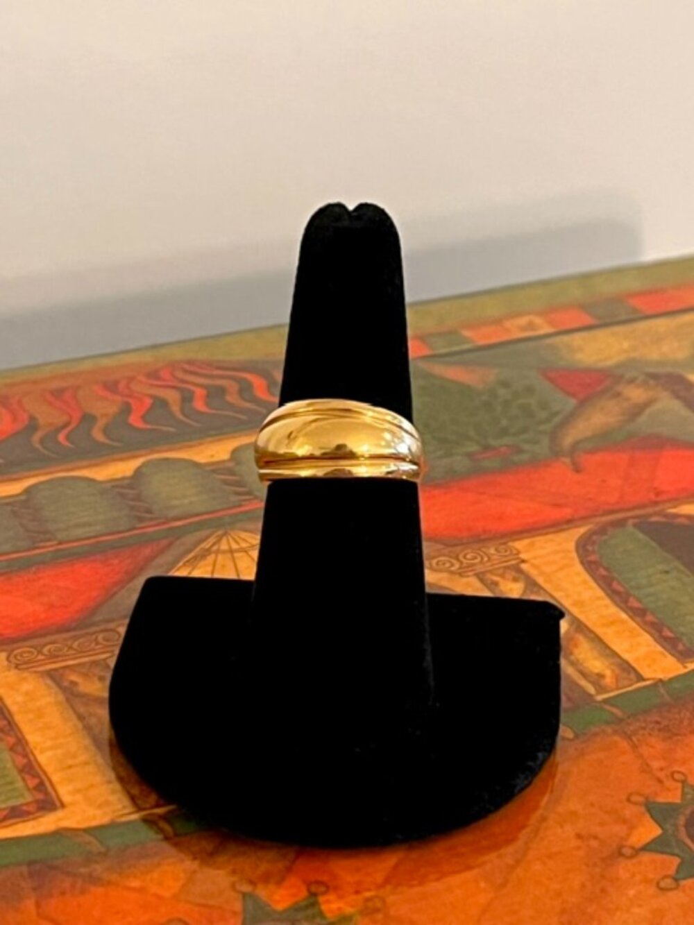 18K Milor Italy Gold Dome Ring, Size 7